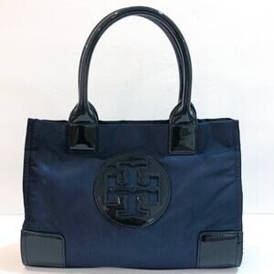 Tory Burch Ella Small Navy Blue Nylon Tote Bag